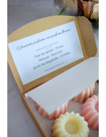 6 fondants parfumés FLEURIS
